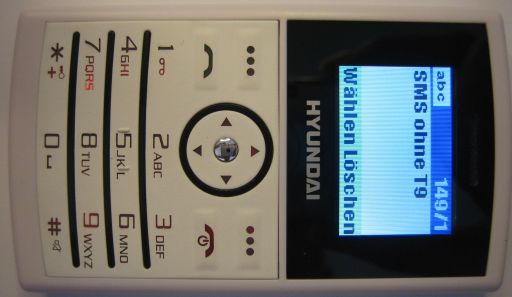 Hyundai, Mobiltelefon, MB–110, Gehäuse in weiß