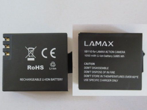 LAMAX X9.1 Actioncam, Lithium-Ionen Batterie