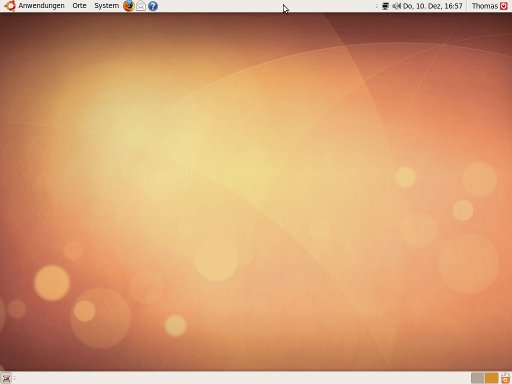 Ubuntu® 9.04, Leerer Desktop