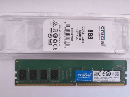 crucial&trade; by micron, 8 GB DDR 4 2400 Mhz UDIMM 1,2 V CL 17