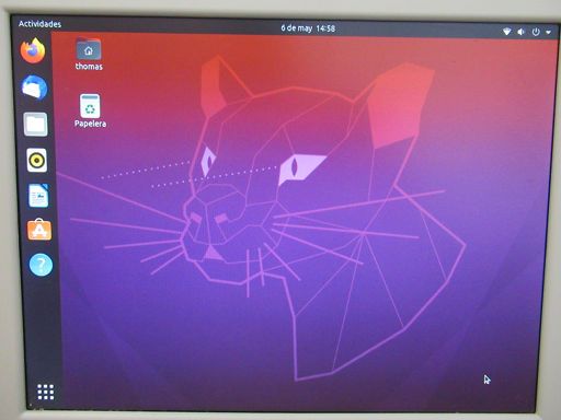 Ubuntu® 20.04 LTS, Startbildschirm Spanisch