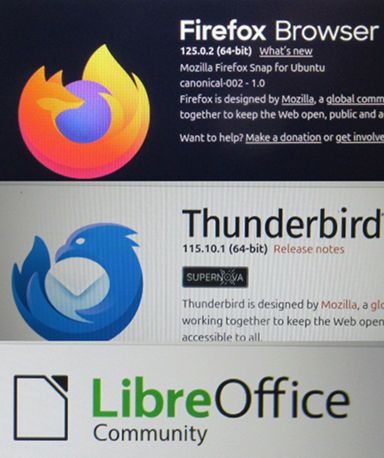 Linux™ Ubuntu® 24.04 LTS, Firefox, Thunderbird, Libre Office
