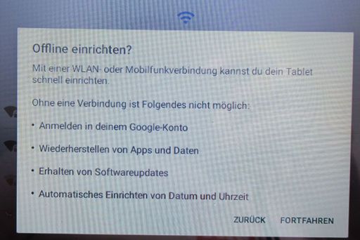 Tablet Android™, Logicom La Tab 292, Offline einrichten ohne WLAN