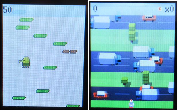 Mobiltelefon, Logicom Le Posh 178, „Doodle Jump“ und „Crossy Road“