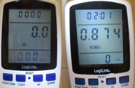 LogiLink® EM0003 Energiekosten Messgerät Premium, Messung Waschmaschine Start und Ende
