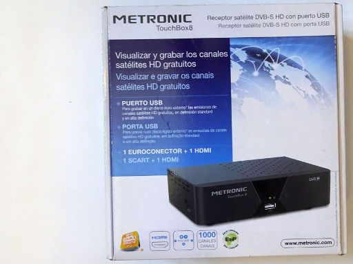 Metronic TouchBox 8, Satelliten Receiver DVB-S, Verpackung