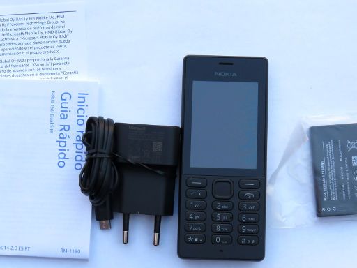 Mobiltelefon, Nokia 150 Dual SIM, Lieferumfang Mobiltelefon, Bedienungsanleitung, Netzteil und Batterie