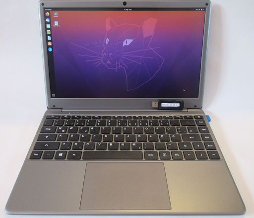 ODYS myBook 14 Pro Notebook, Linux™ Ubuntu® 20.04 LTS 2.0 vom USB Stick installiert