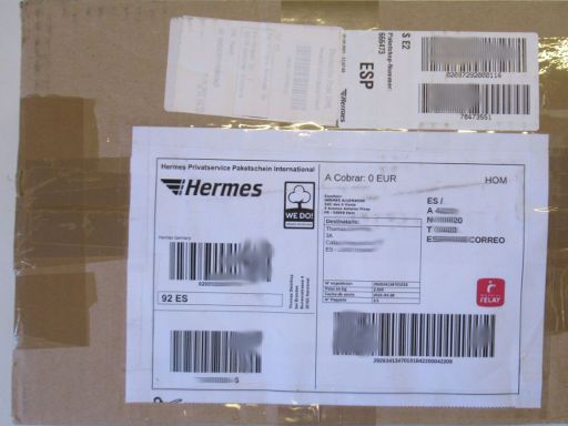 Hermes, Paket-S Paketschein International nach Spanien