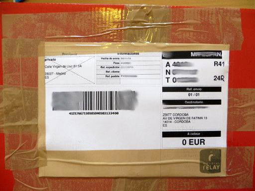 Mondial Relay Punto Pack®, Paket mit Paketschein