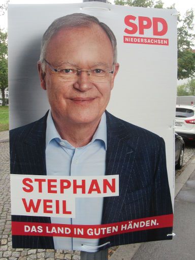 SPD Niedersachsen Wahlkampfplakat Oktober 2022 in Hannover