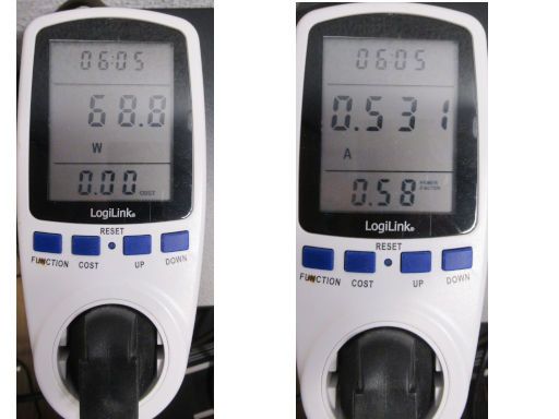 Stromversorgung, Trust Paxxon 1000 VA UPS, Leistungsmessung mit LogiLink® EM0003