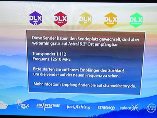 TechniSat HD-S 223 DVR, Satelliten Receiver DVB-S2, Transponderwechsel www.channelfactory.de im März 2024