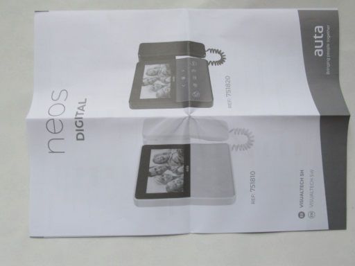 Türsprechanlage mit Video, Auta Neos digital, Bedienungsanleitung auf Spanisch und Englisch