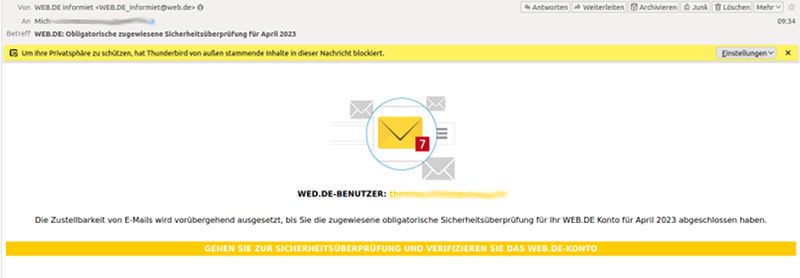 Spam vermeintlich WEB.DE Versender, WEB.DE informiet WEB.DE_informiet@web.de