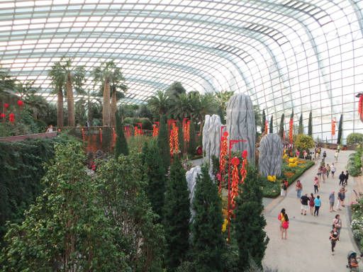 Gardens by the Bay, Flower Dome und Cloud Forest, Singapore, Flower Field, Blumenfeld