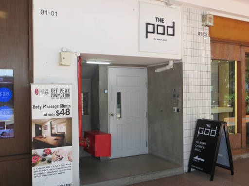 The Pod Boutique Capsule Hotel, Singapore, Außenansicht