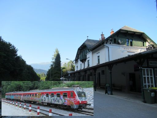 Bled, Slowenien, Bahnhof Bled Jezero