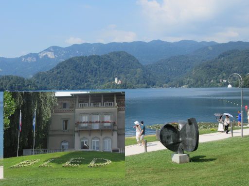 Bled, Slowenien, Promenade und alte Villen