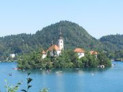 Bled, Slowenien, Insel von Bled mit der Kirche der Muttergottes