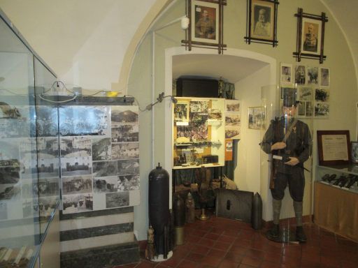 Kriegsmuseum, Idrija, Slowenien, Erster Weltkrieg Bilder der besetzten Stadt