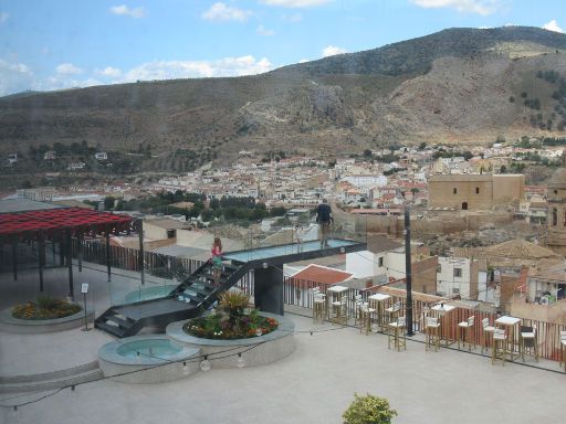 Hotel El Mirador, Loja, Spanien, Terrasse mit Glasbodenbrücke