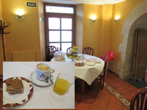 Hostal San Martin, Molinos de Duero, Spanien, Frühstücksbuffet und Auswahl