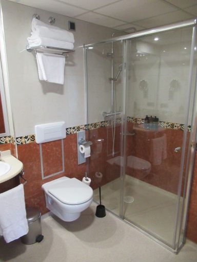 Hotel Daniya Denia, Dénia, Spanien, Bad mit WD und Regenschauerdusche