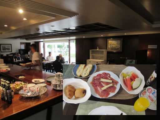 Hotel La Casona de Lupa, San Juan de Pi&ntilde;era, Cudillero, Spanien, Fr&uuml;hst&uuml;cksraum und Auswahl an Speisen