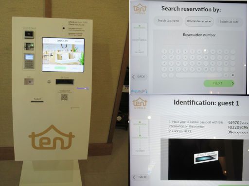 Hotel Tent, Torremolinos, Spanien, Check-In Automat