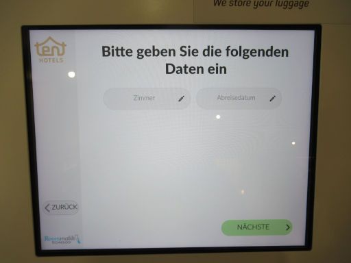 Hotel Tent, Torremolinos, Spanien, Check-Out Automat