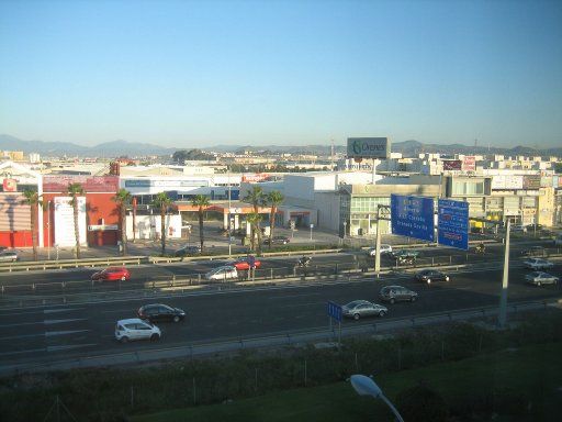 Ibis Málaga Avenida Velázquez, Spanien, Blick aus Zimmer 409 Richtung Autobahn