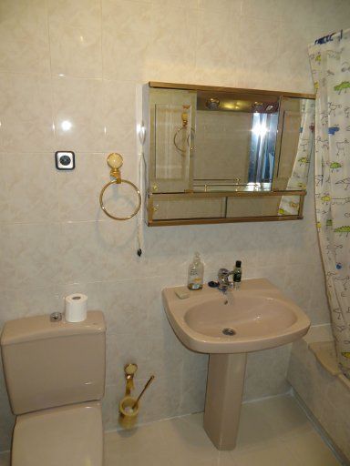 redpiso Servicios Inmobiliarios, Madrid, Spanien, Calle de Virgen de Lluc 81, Badezimmer mit WC, Waschbecken und großer Dusche