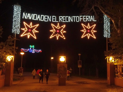 Alcalá ciudad de la Navidad 2019, Alcalá de Henares, Spanien, Eingang an der Calle Ronda del Henares in 28804 Alcalá de Henares