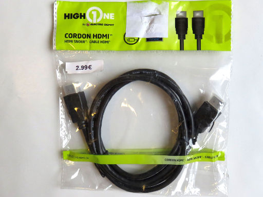 ELECTRO DEPOT, Alcalá de Henares, Spanien, HIGH ONE HDMI™ Kabel 1,5 m für 2,99 € im Juni 2018