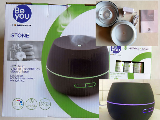 ELECTRO DEPOT, Alcalá de Henares, Spanien, Be you Ultraschall Diffuser / Vernebler mit LED für ätherische Öle für 19,98 € und 3 ätherische Öle je 10 ml für 9,98 € im August 2018