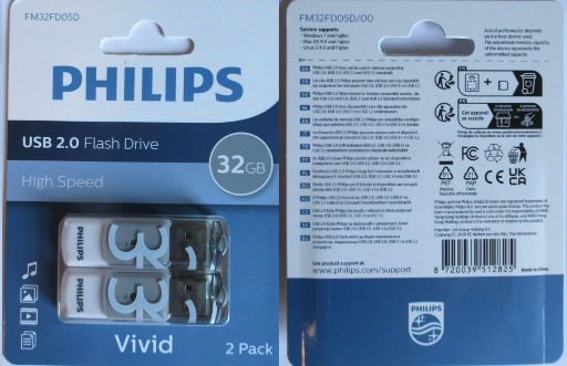 ELECTRO DEPOT, Spanien, Philips USB 2.0 32 USB Stick FM32FDO5D Doppelpack Februar 2024 7,96 €