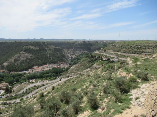 Alcalá del Júcar, Spanien, Hochebene und Blick in die Schlucht