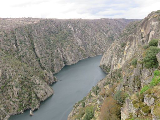 Aldeadávila de la Ribera, Staudamm Wasserkraftwerk, Spanien, Blick vom Mirador del Fraile