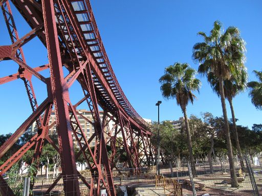 El Cable Inglés Verladestation, Almería, Spanien, Brücke aus Eisen