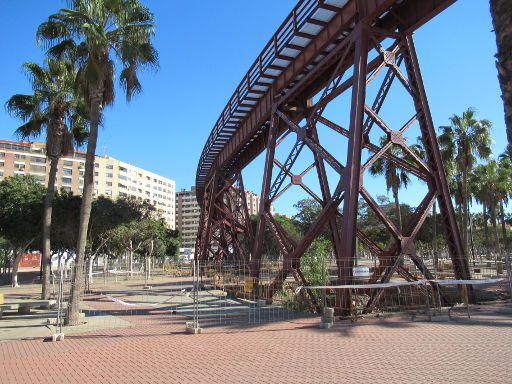 El Cable Inglés Verladestation, Almería, Spanien, Brücke aus Eisen