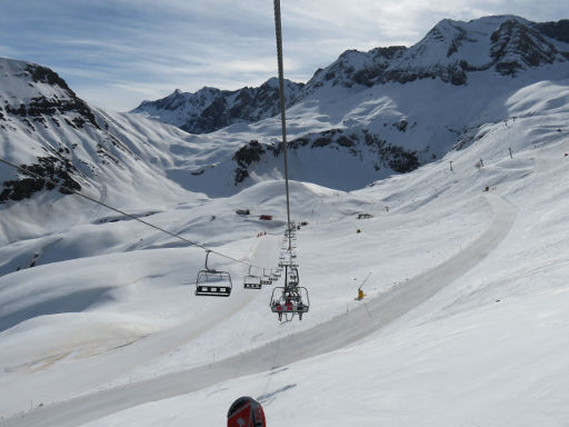 Skigebiet, Aramón, Panticosa, Spanien, Sessellift Sabocos