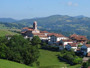 Baztán Tal, Navarra, Spanien, Ausblick auf Ziga von der NA-2530