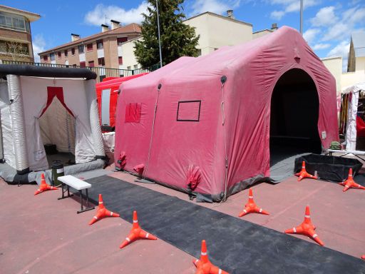 Belorado, Spanien, Expohistórica 2019, UME, Unidad de Emergencias Dekontamination