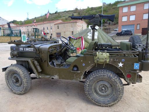 Belorado, Spanien, Expohistórica 2019, offene Militärfahrzeuge Willys MB