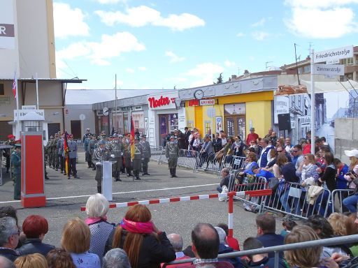 Belorado, Spanien, Expohistórica 2019 Kalter Krieg am Checkpoint Charlie, Gedenkfeier für die Opfer der Berliner Mauer