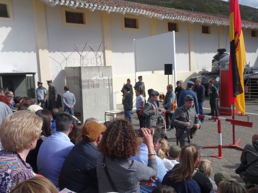 Belorado, Spanien, Expohistórica 2019 Kalter Krieg am Checkpoint Charlie, Passkontrolle