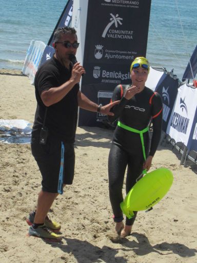 Open water Oceanman® Costa Azahar 2022, Benicássim, Spanien, Gewinnerin 2 km in 30 Minuten 23 Sekunden