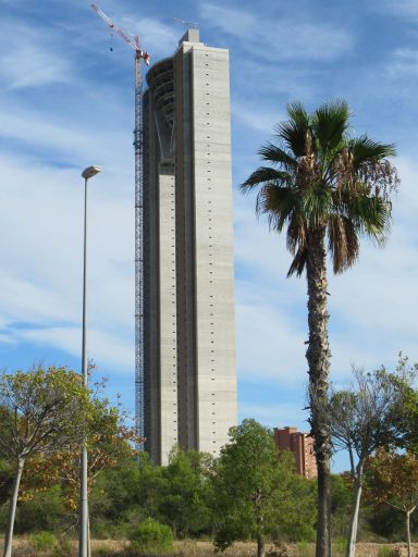 Benidorm, Spanien, Hochhaus Intempo im Bau