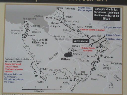 Museo Memorial del Cintur&oacute;n de Hierro, Berango, Spanien, Plan des &bdquo;eisernen G&uuml;rtels&ldquo;